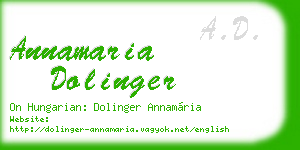 annamaria dolinger business card